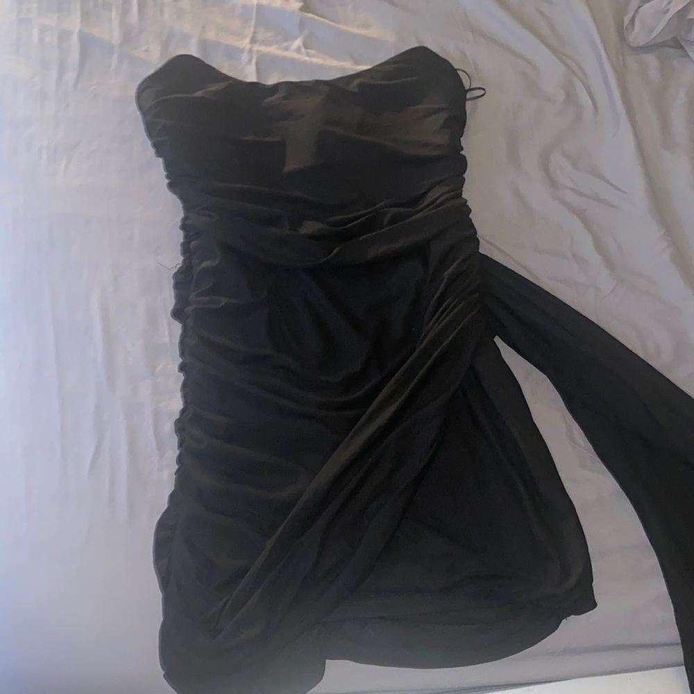 Mesh Mini Dress with Tail